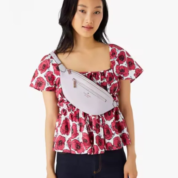 Kate Spade Leila Belt Bag Fanny Pack & Wallet in Lilac Moon Leather NWT! - Picture 2 of 14